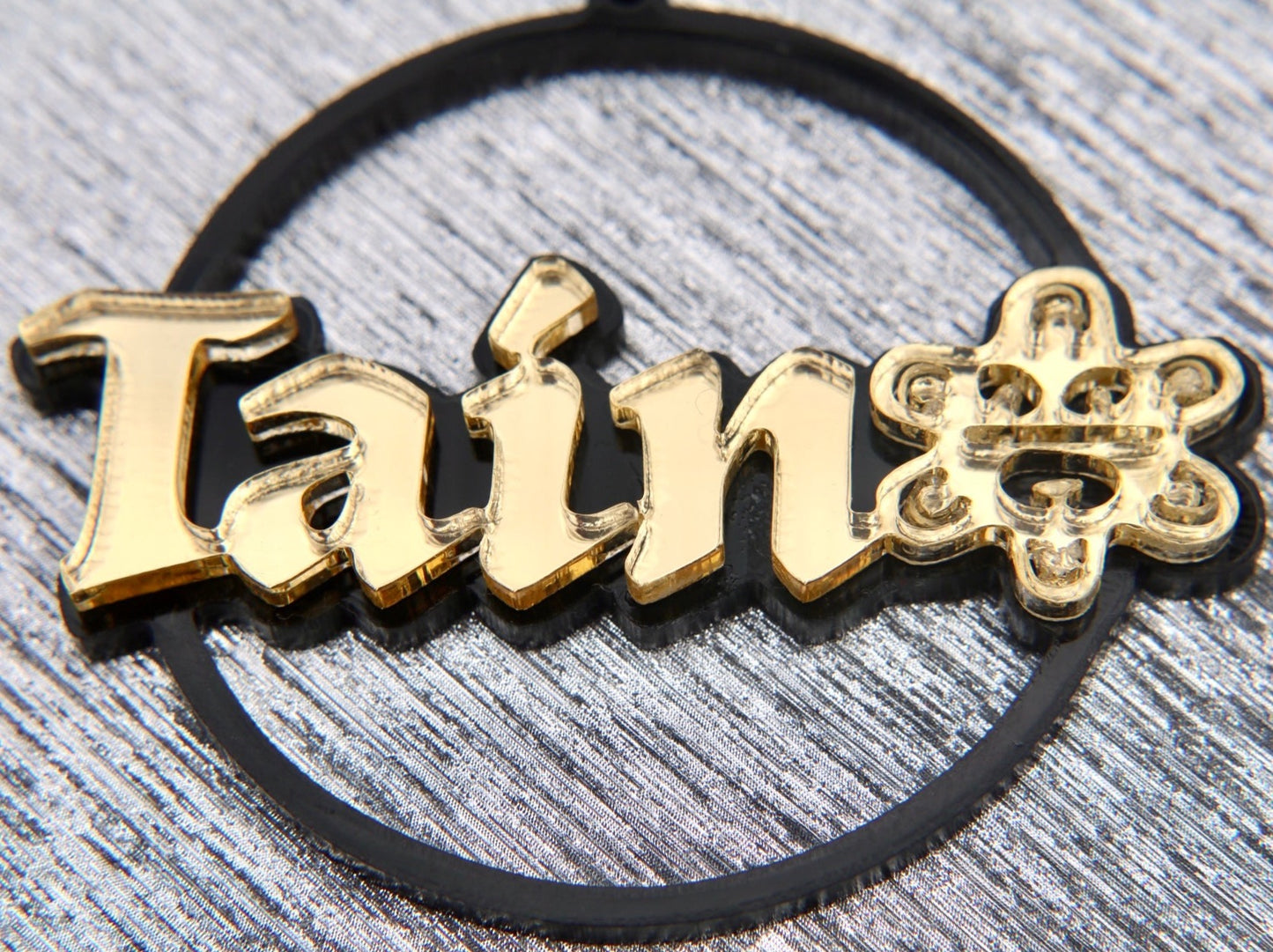 Acrylic Taino Hoop Earrings