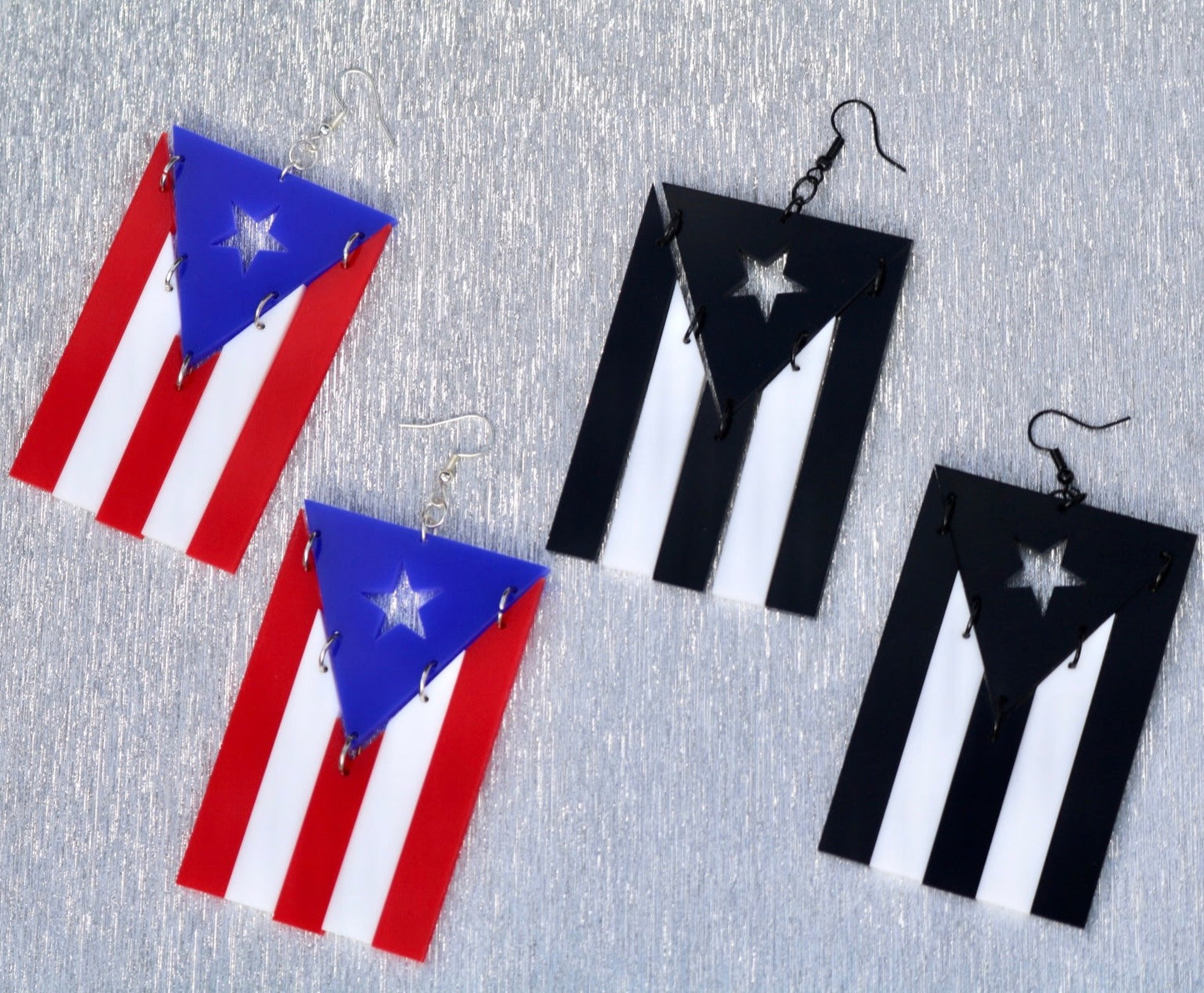 PR Flag Acrylic Dangle Earrings