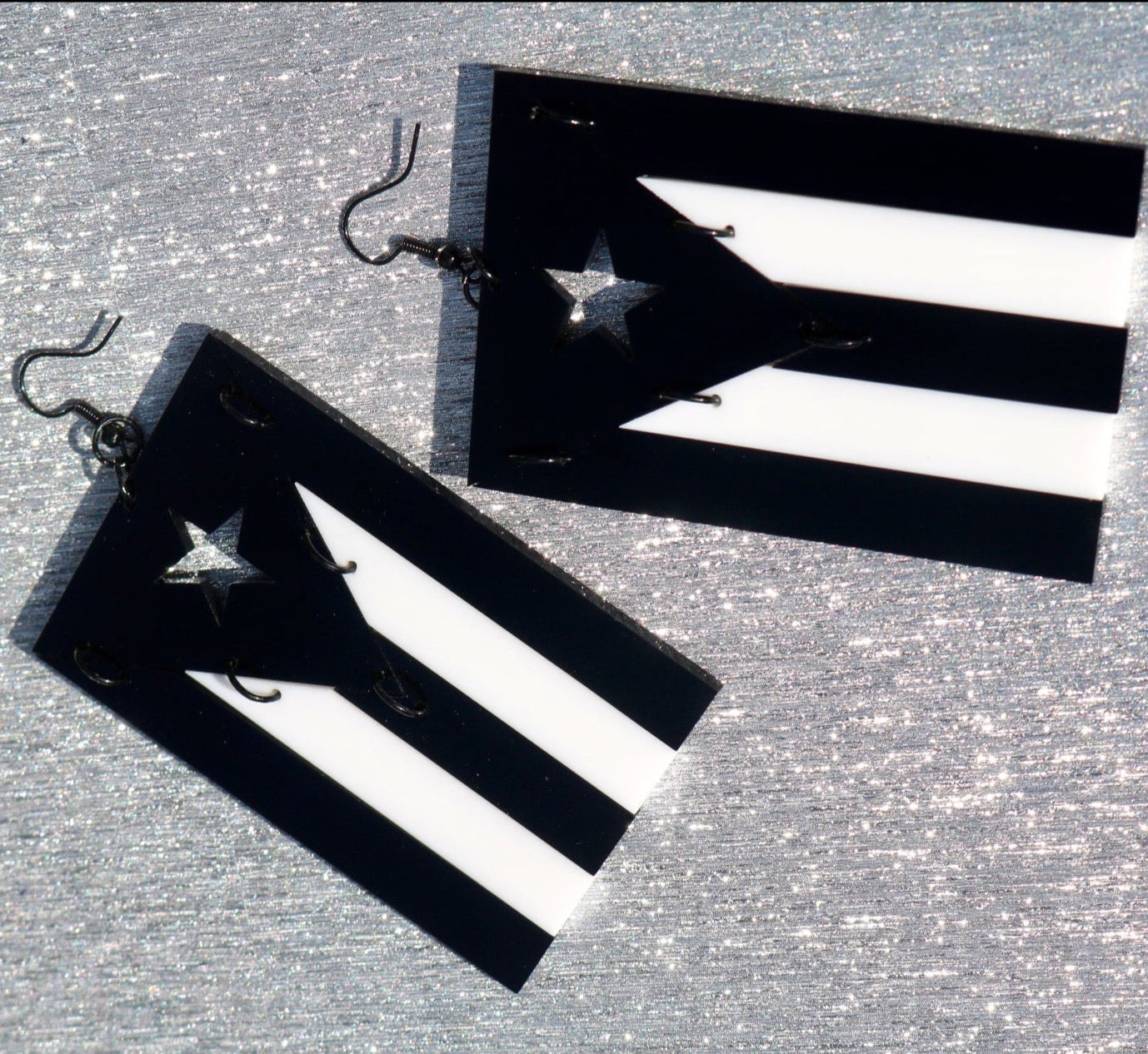 PR Flag Acrylic Dangle Earrings
