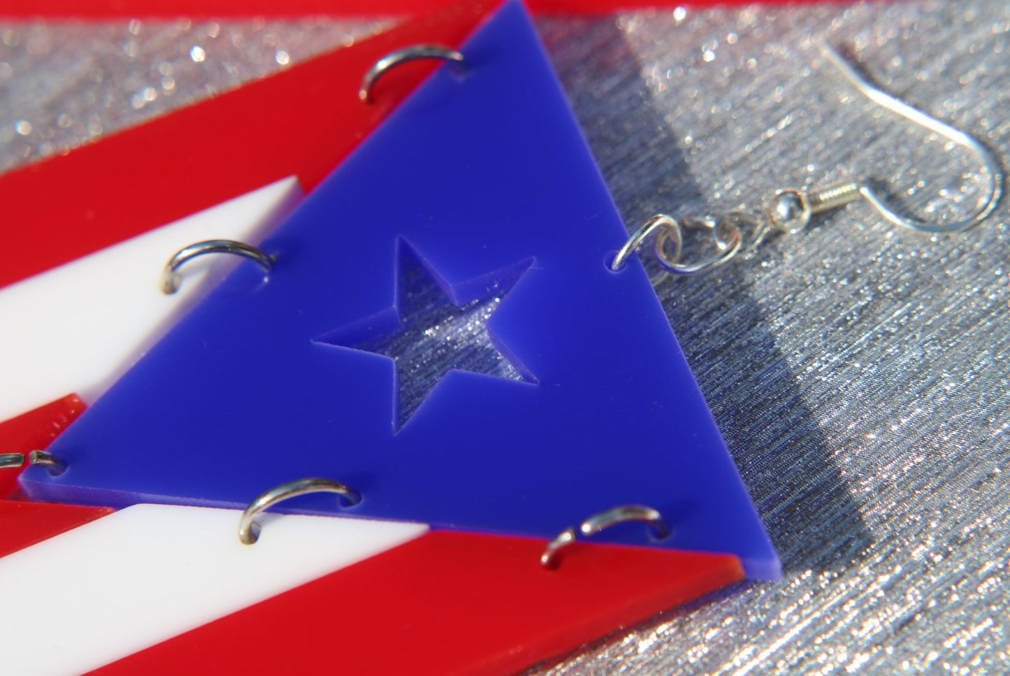 PR Flag Acrylic Dangle Earrings