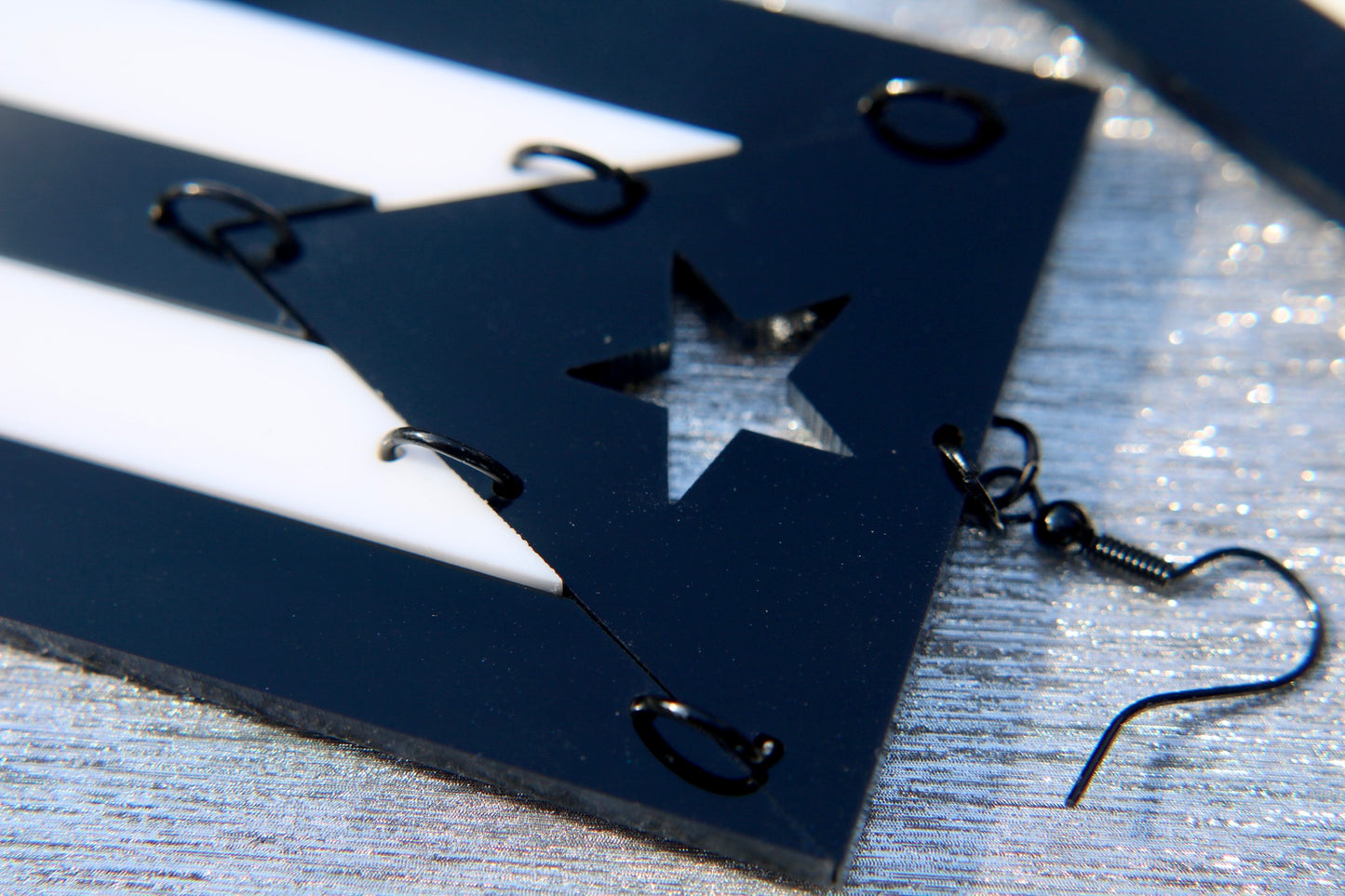 PR Flag Acrylic Dangle Earrings