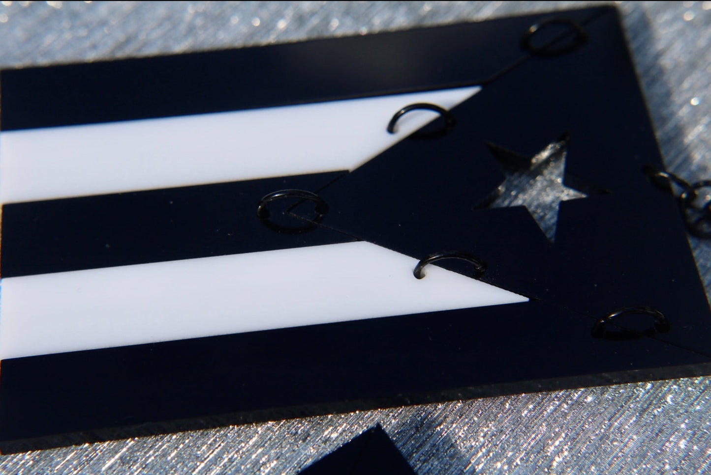 PR Flag Acrylic Dangle Earrings
