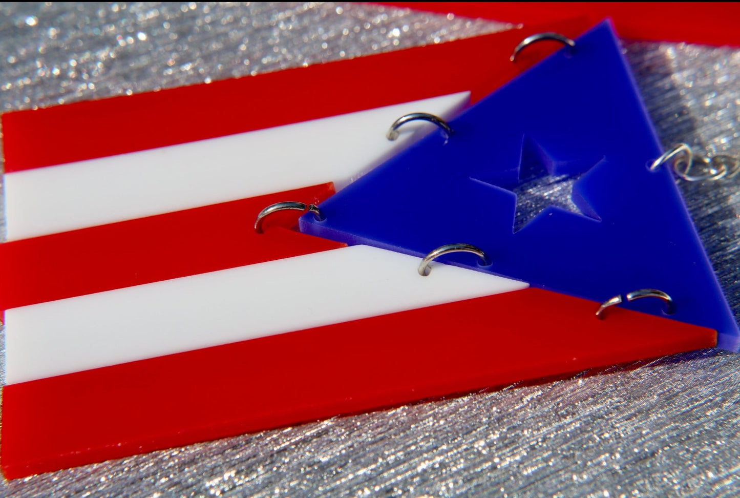 PR Flag Acrylic Dangle Earrings