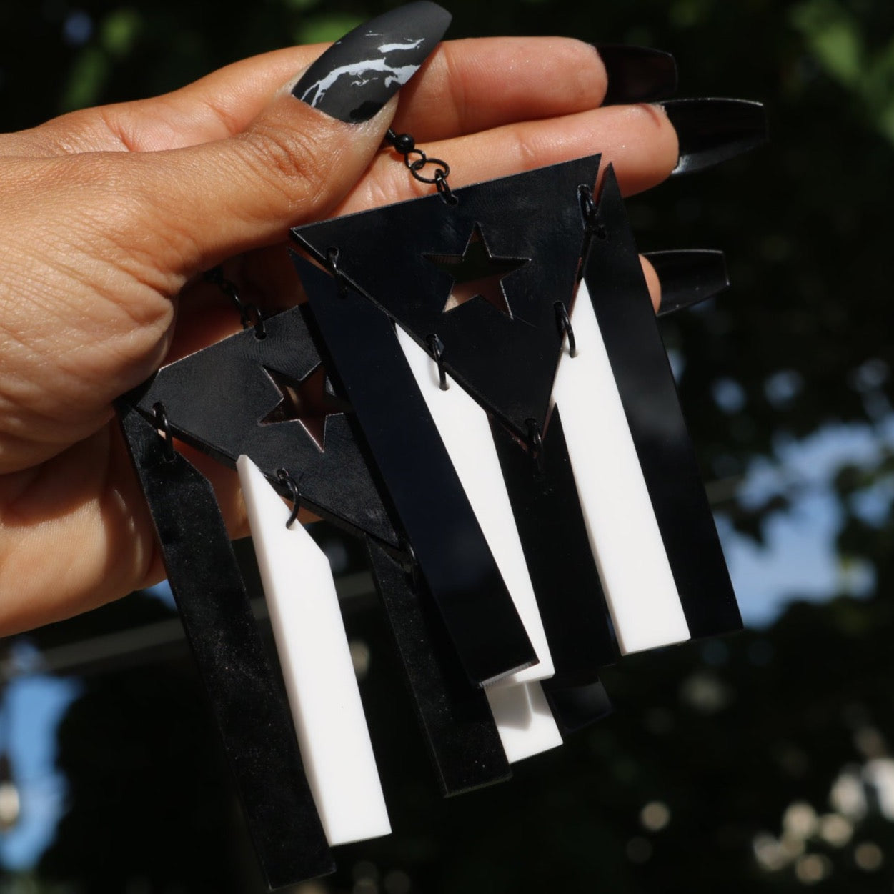 PR Flag Acrylic Dangle Earrings