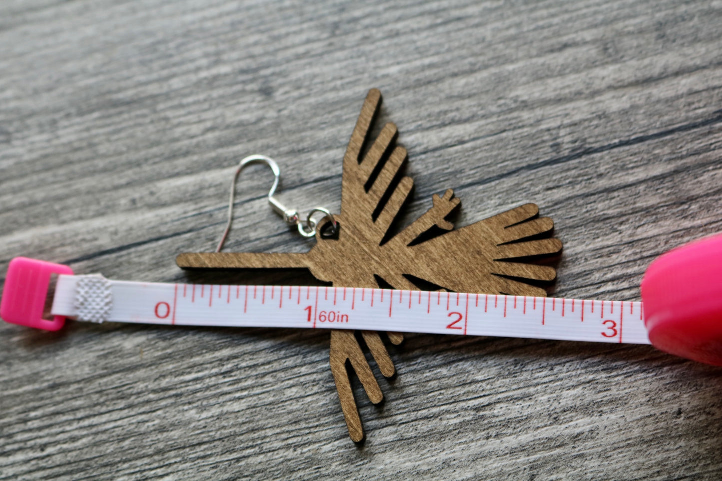 The Condor Nazca Wood Dangle Earrings