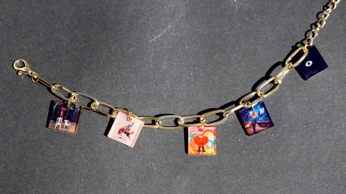 Bad Bunny Album Charm Bracelet